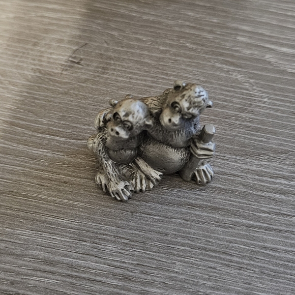 Vintage Pewter Monkey Figurine - Picture 8 of 9